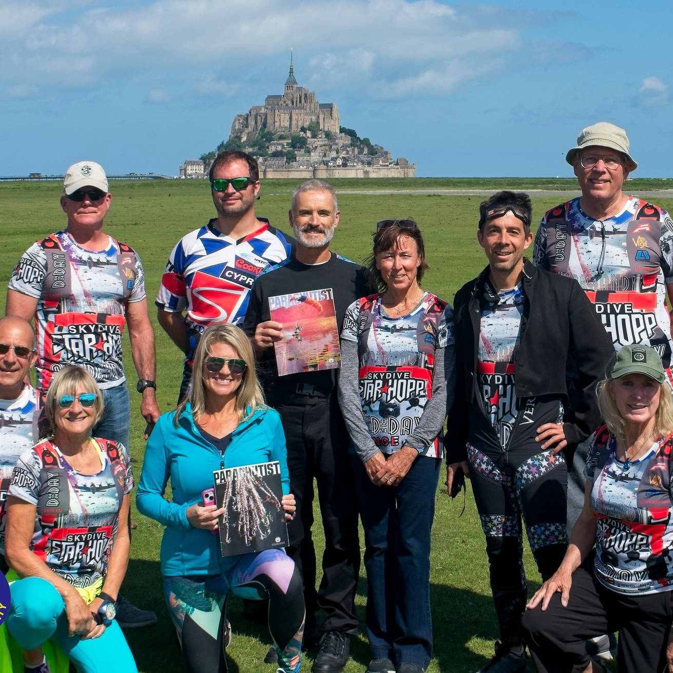 Team Starhopp Mont Saint Michel 2024 Normandy WW2 Skydive 