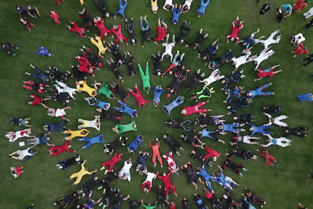 217 way world record drone shot ground prepwork